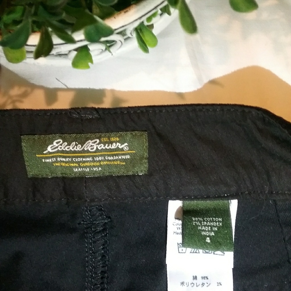 Eddie Bauer Black Velvet Pants. NWOT - Picture 4 of 6